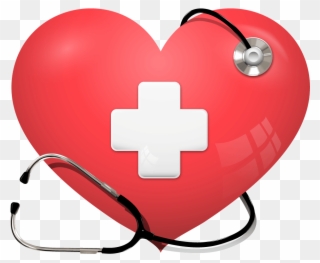 Heart Stethoscope Health Care Cardiology - Heart With Stethoscope Png Clipart