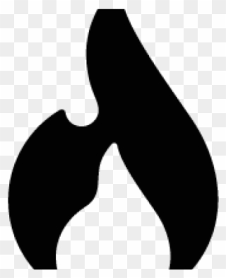 Flame Clipart Silhouette - Black Flame Icon Png Transparent Png