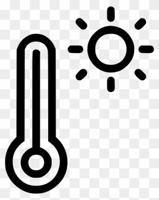 Temperature Reading Daytime Weather Thermometer Sun - Thermometer Clipart