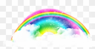 Colorful Frames, Rainbows, Free Images, Rainbow Png, - Rainbow On A Cloud Transparent Background Clipart