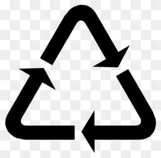 Plastic Recycles Common Symbol - Black Eco Friendly Logo Clipart