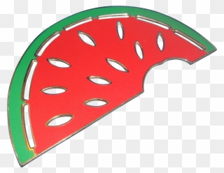 Wm Rogers Silverplate Enamel Watermelon Trivet - Knife Clipart