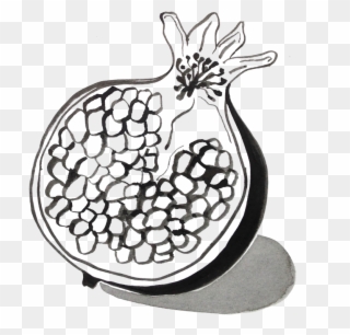 Pomegranate Drawing At Getdrawings - Pomegranate Black And White Clipart