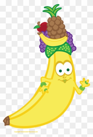Pineapple Clipart Banana - Face Fruit Clipart - Png Download