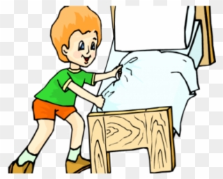 Bed Clipart Childrens Bed - Cleaning The Bed Clipart - Png Download