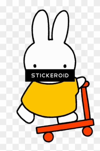 Miffy On Scooter - Miffy Clipart