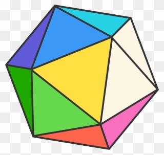 What Is The Minimum Number Of Colors You Need To Color - Icosahedron 3 Colouring Clipart