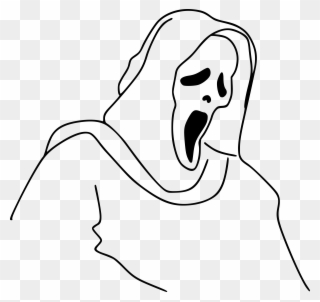 Halloween Ghost Png - Ghostface Lineart Clipart