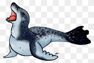 Seal Clipart Leopard Seal - Leopard Seal Drawing - Png Download