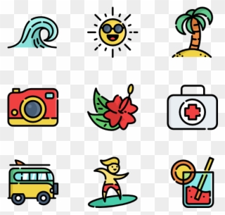 Surf - Amusement Park Icons Clipart