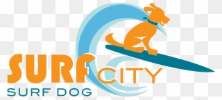 Surfer Clipart Dog Surfing - Surf City Surf Dog Logo - Png Download