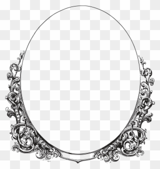 Stock Vector - Oval Frame Vector Png Clipart