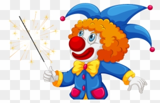 Clown Riding A Unicycle Clipart