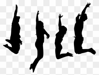 Big Image - Jumping For Joy Silhouette Clipart