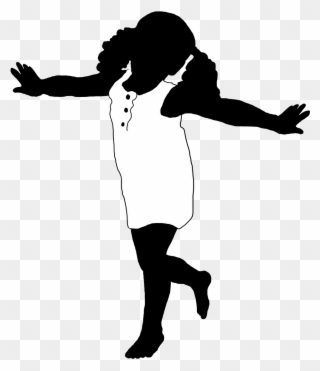 Silhouette At Getdrawings Com Free For Personal - Black Girl Playing Silhouette Clipart