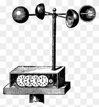 Fileanemometer, Robinsonsk, Nordisk Familjebok - Anemometer Black And White Clipart