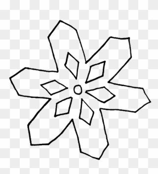 Collection Of Snowflake Drawing Patterns High - Simple Snowflake Coloring Page Clipart
