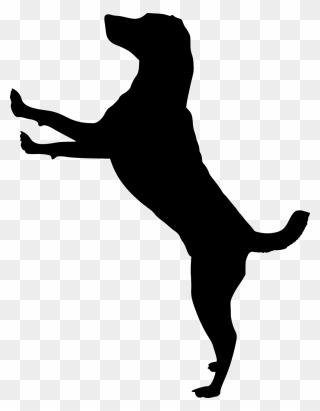 Puppy Dog Silhouette At Getdrawings - Dog Silhouette Playing With Ball Clipart