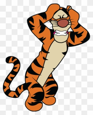 Tiiger Clipart Tiger Leaping - Winnie The Pooh Tigger Mad - Png Download
