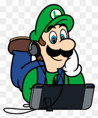 These Wonderful Drawings Were Created By Spepofficial - Luigi With Nintendo Switch Clipart