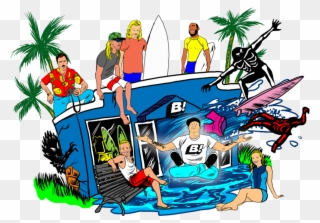 Buell Surf Shop - Surfing Clipart