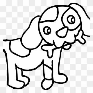 Small Size - Cartoon Dog To Color Clipart