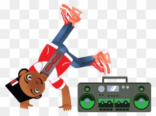 Hip Hop B Boy Cartoon Character Children's Book - B Boying Transparent Png Clipart