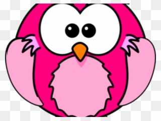 Pink Owl Clipart - Cartoon Owl Shower Curtain - Png Download