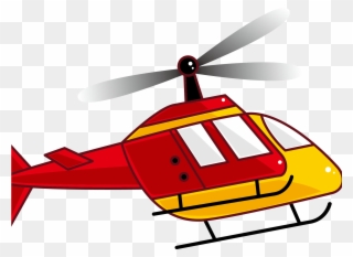 Helicopter Clipart Yellow Helicopter - Imagem De Helicoptero Desenho - Png Download