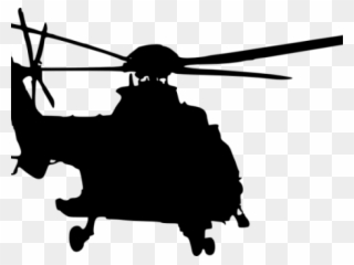 Helicopter Clipart Top View - Military Helicopter Helicopter Silhouette - Png Download