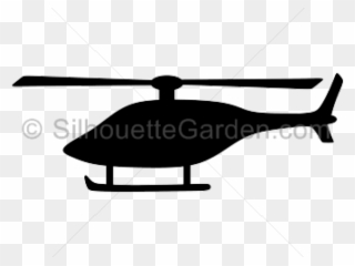 Helicopter Clipart Svg - Simple Helicopter Silhouette - Png Download