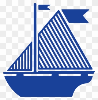 Sail Boat Flag Blue Sail Boat 370164 - Barco Con Bandera Clipart