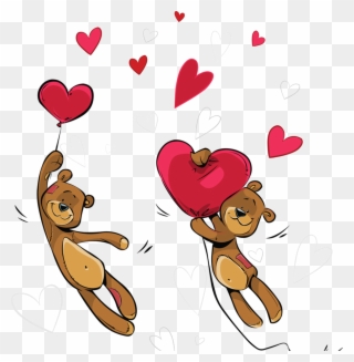 Valentine's Day Animals - Dibujos Decorativos De Amor Clipart