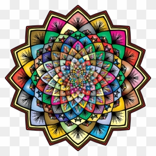 Clipart Prismatic Floral Mandala Iii - Mandala - Png Download