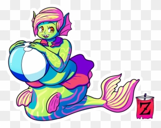 Commission For Rebelmechwolf Of Her Super Cool Mermaid Clipart