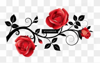 Rose Tattoo - Transparent Background Roses Border Clipart