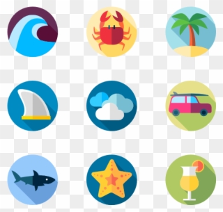Svg Library Library Surf Icons Free - Free Flat Icons Clipart