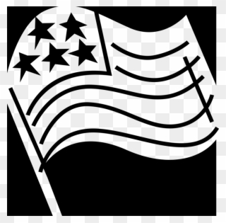 Vector Illustration Of Usa Stars And Stripes American - Illustration Clipart