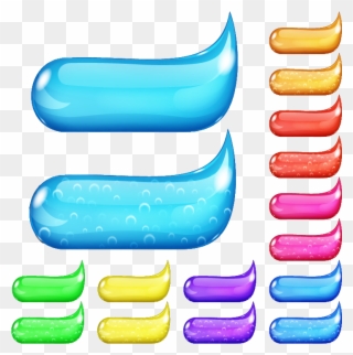 多款彩色牙膏效果晶体 - Toothpaste Clipart
