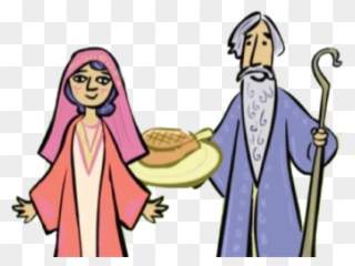 Torah Clipart Talmud - Abraham And Sarah Cartoon - Png Download