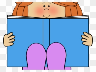 Child Reading A Book Clipart - Reading A Book Clipart - Png Download