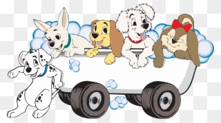 Dog Clipart Clipart Nice Dog - Cartoon Dogs In The Bath - Png Download