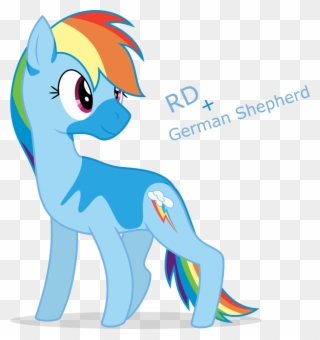 Camo-pony, Dog, Dogified, German Shepherd, Rainbow - Mlp German Shepherd Clipart