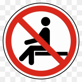 No Sitting Label - No Sitting Sign Clipart