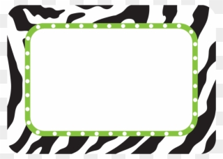 Teacher Created Resources 5173 Zebra Name Tags Clipart