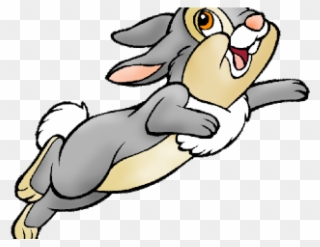 Rabbit Clipart Thumper - Dibujo De Conejo Saltando - Png Download