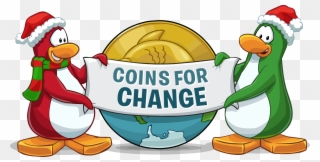 Club Penguin Funds Projects - Club Penguin Coins For Change 2016 Clipart