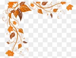 Decorations Clipart November - Fall Leaves Corner Clip Art - Png Download