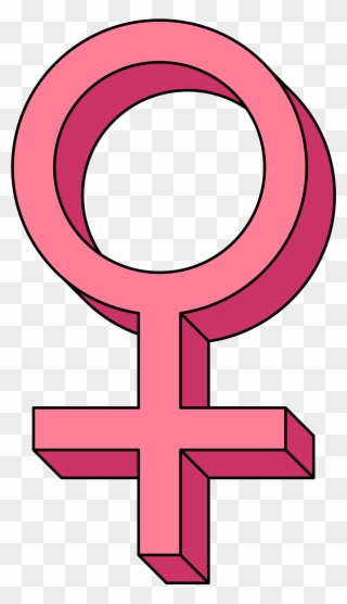 Venus Female Symbol Pseudo 3d Pink - Female Symbol Png Clipart