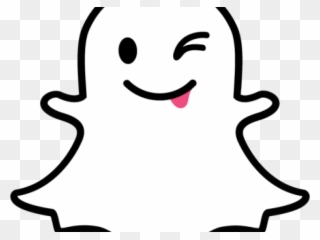 Snapchat Clipart Smiling Ghost - Snapchat Black And White Logo - Png Download